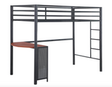 Fisher Twin Workstation Loft Bed Gunmetal