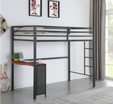 Fisher Twin Workstation Loft Bed Gunmetal