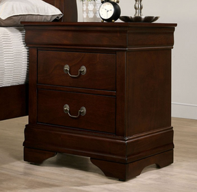 Louis Philippe Dark Cherry Nightstand by Furniture of America at Eve Furniture