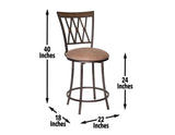 Sedona 24″ Counter Stool, Swivel by Steve Silver at Eve Furniture