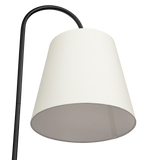 Seoul Black Floor Lamp with Rotary Switch Wood Table Metal Base by Ashcroft Furniture at Eve Furniture