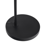 Seoul Black Floor Lamp with Rotary Switch Wood Table Metal Base by Ashcroft Imports at Eve Furniture