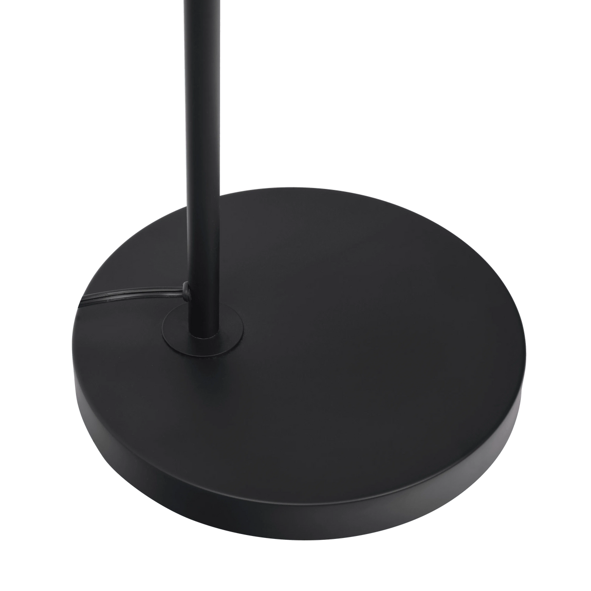Seoul Black Floor Lamp with Rotary Switch Wood Table Metal Base by Ashcroft Furniture at Eve Furniture