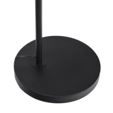 Seoul Black Floor Lamp with Rotary Switch Wood Table Metal Base by Ashcroft Furniture at Eve Furniture