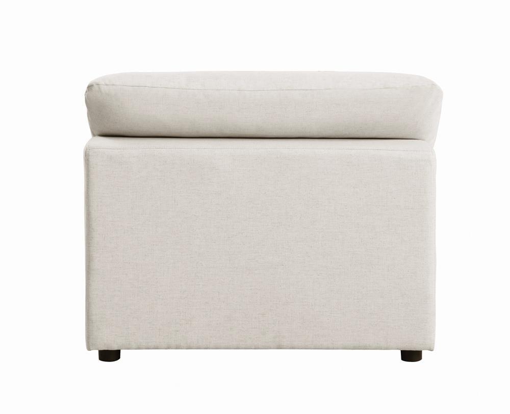 Serene Beige Upholstered Armless Chair by Coaster at Eve Furniture