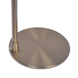 Serene Brushed Nickel Floor Lamp with Rotary Switch Metal Base White Linen Shade by Ashcroft Imports at Eve Furniture