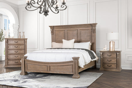 Seven Oaks Weathered Oak King Bed by Furniture of America at Eve Furniture