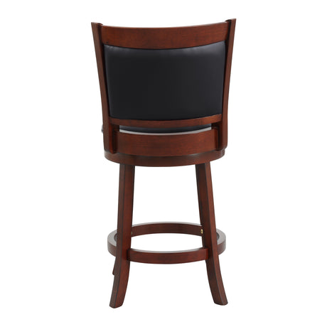 Shapel Dark Cherry Swivel Counter Height Chair by Homelegance at Eve Furniture
