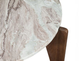 Shavon Toronto Brown 3-Piece Solid Marble Table Set by Steve Silver at Eve Furniture