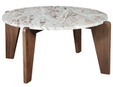 Shavon Toronto Brown 3-Piece Solid Marble Table Set by Steve Silver at Eve Furniture