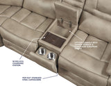 Shelton Brown 3-Piece Manual Reclining Sectional by Steve Silver at Eve Furniture