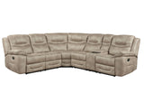 Shelton Brown 3-Piece Manual Reclining Sectional by Steve Silver at Eve Furniture