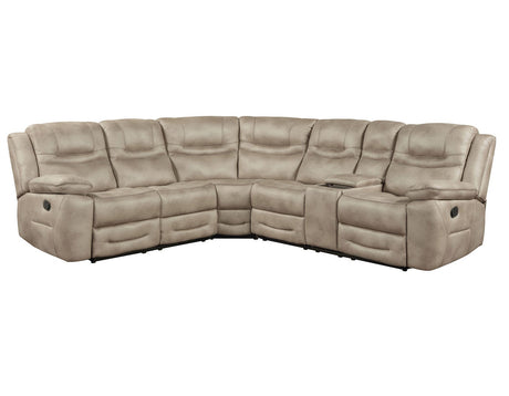 Shelton Brown 3-Piece Manual Reclining Sectional by Steve Silver at Eve Furniture