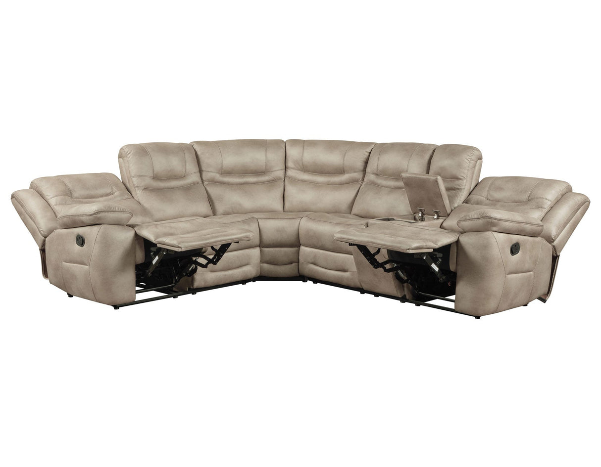 Shelton Brown 3-Piece Manual Reclining Sectional by Steve Silver at Eve Furniture