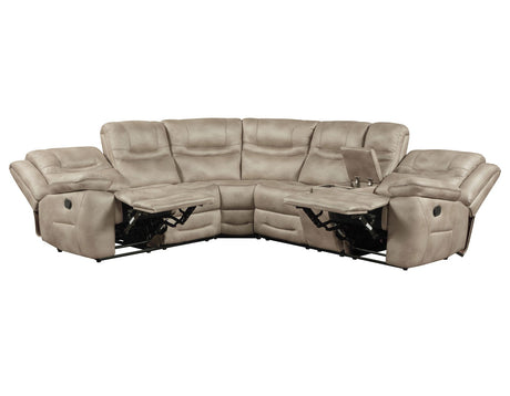 Shelton Brown 3-Piece Manual Reclining Sectional by Steve Silver at Eve Furniture