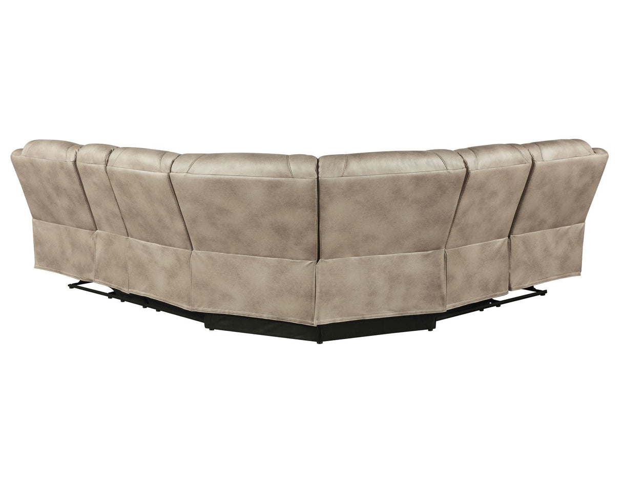 Shelton Brown 3-Piece Manual Reclining Sectional by Steve Silver at Eve Furniture
