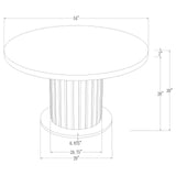 Sherry Beige Fabric 5-Piece Round Dining Set by Coaster at Eve Furniture
