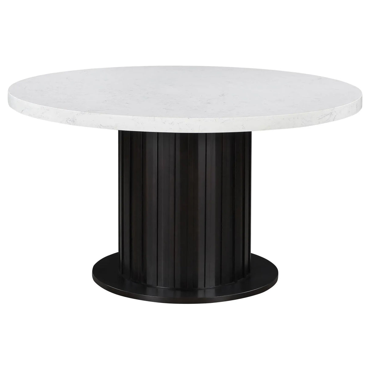 Sherry Beige Fabric 5-Piece Round Dining Set by Coaster at Eve Furniture