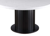 Sherry Beige Fabric 5-Piece Round Dining Set by Coaster at Eve Furniture