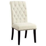 Sherry Beige Fabric 5-Piece Round Dining Set by Coaster at Eve Furniture