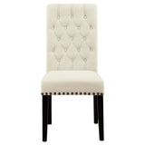 Sherry Beige Fabric 5-Piece Round Dining Set by Coaster at Eve Furniture