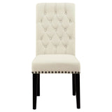 Sherry Beige Fabric 5-Piece Round Dining Set by Coaster at Eve Furniture