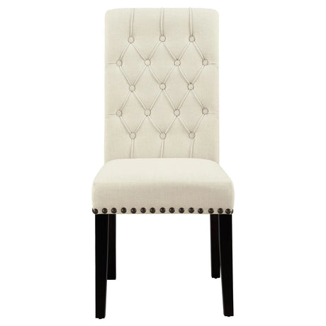 Sherry Beige Fabric 5-Piece Round Dining Set by Coaster at Eve Furniture