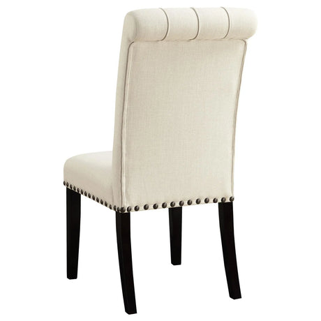 Sherry Beige Fabric 5-Piece Round Dining Set by Coaster at Eve Furniture