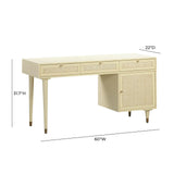 Sierra Cane Desk by TOV Furniture at Eve Furniture