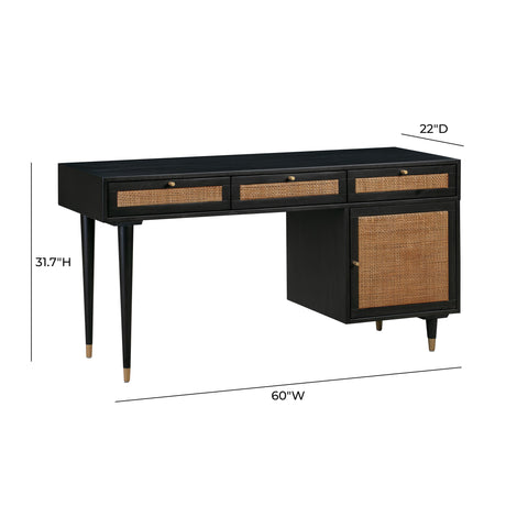Sierra Cane Desk by TOV Furniture at Eve Furniture