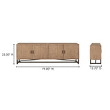 Sierra Natural Media Unit by Moe's Home at Eve Furniture