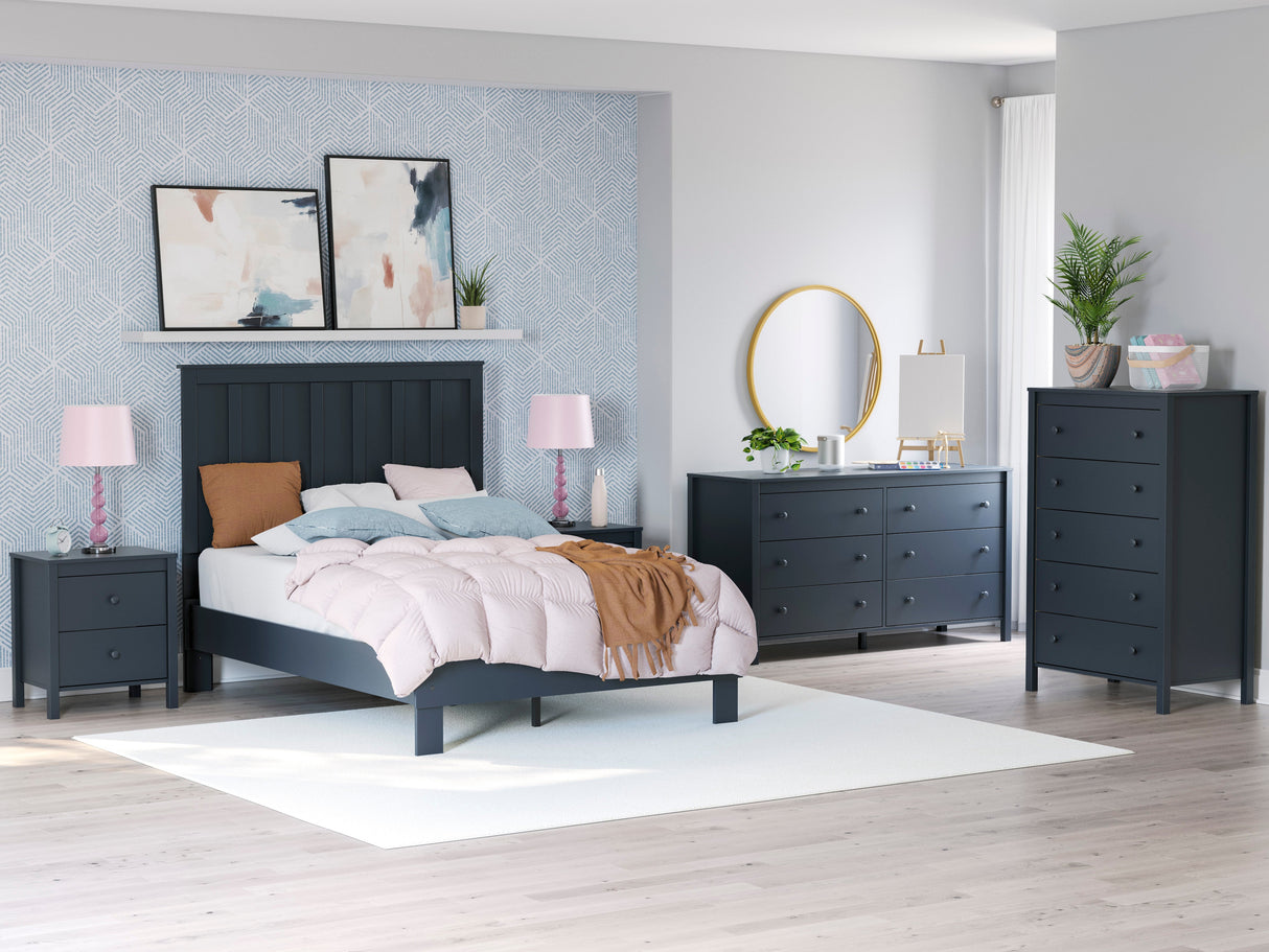Simmenfort Navy Blue Youth Platform Bedroom Set by Ashley at Eve Furniture