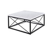 Skyler White Marble Cocktail Table by Steve Silver at Eve Furniture