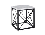Skyler White Marble End Table by Steve Silver at Eve Furniture