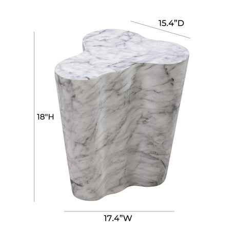 Slab Concrete Indoor / Outdoor Side Table by TOV Furniture at Eve Furniture