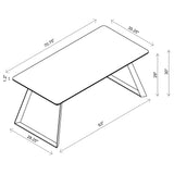 Smith Black 5-Piece Rectangular Ceramic Top Dining Set by Coaster at Eve Furniture