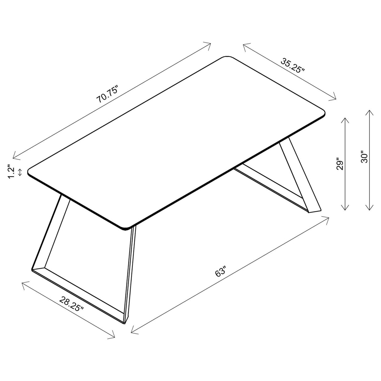 Smith Black/Gunmetal 7-Piece Rectangular Dining Set with Ceramic Table Top by Coaster at Eve Furniture