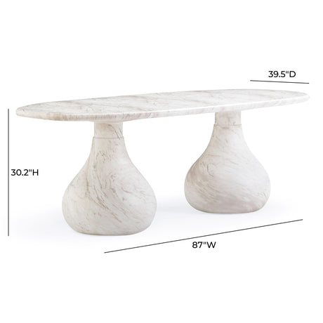 Smooch Indoor / Outdoor 87" Dining Table by TOV Furniture at Eve Furniture