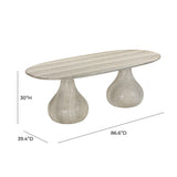 Smooch Indoor / Outdoor 87" Dining Table by TOV Furniture at Eve Furniture