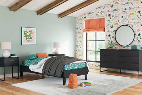 Socalle Black Youth Platform Bedroom Set by Ashley at Eve Furniture