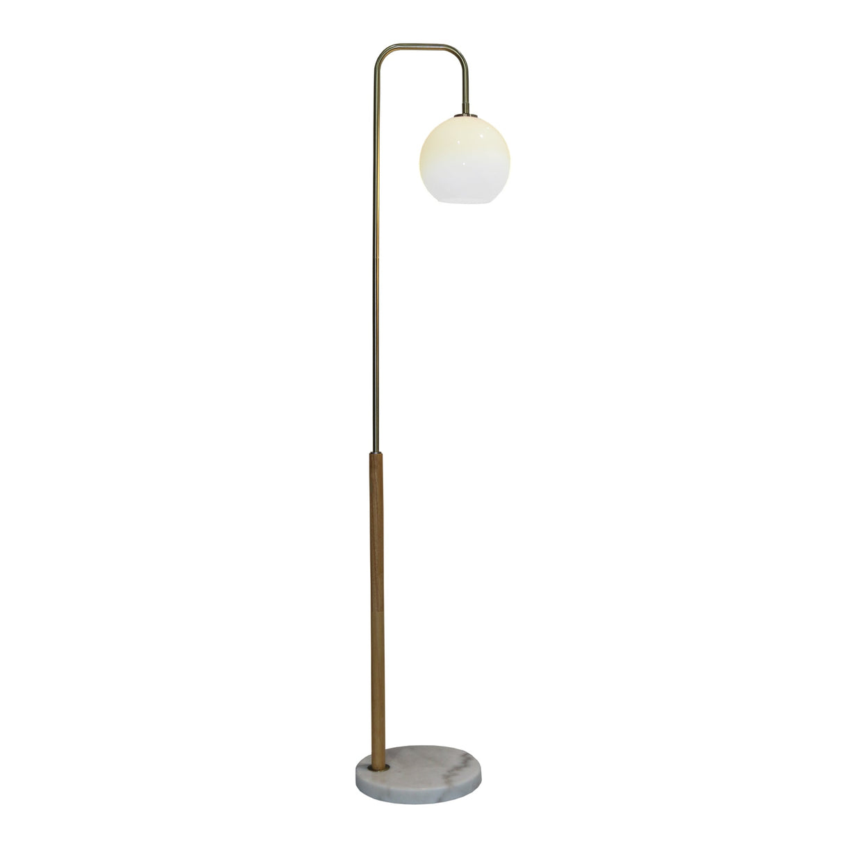 Solaris White Lampshade Floor Lamp by Ashcroft Imports at Eve Furniture