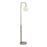 Solaris White Lampshade Floor Lamp by Ashcroft Imports at Eve Furniture