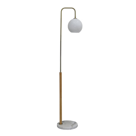 Solaris White Lampshade Floor Lamp by Ashcroft Imports at Eve Furniture