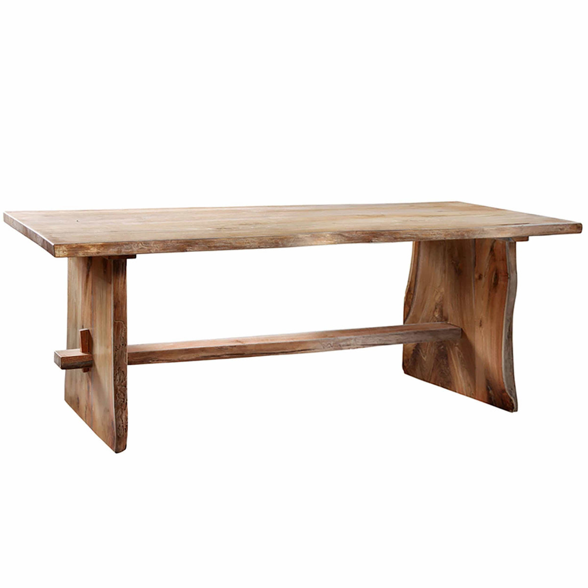 Solid Teak Live Edge Table, Natural by Dovetail at Eve Furniture