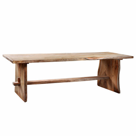Solid Teak Live Edge Table, Natural by Dovetail at Eve Furniture