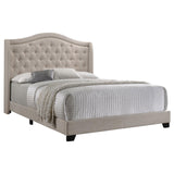 Sonoma Beige Camel Back Eastern King Bed by Coaster at Eve Furniture