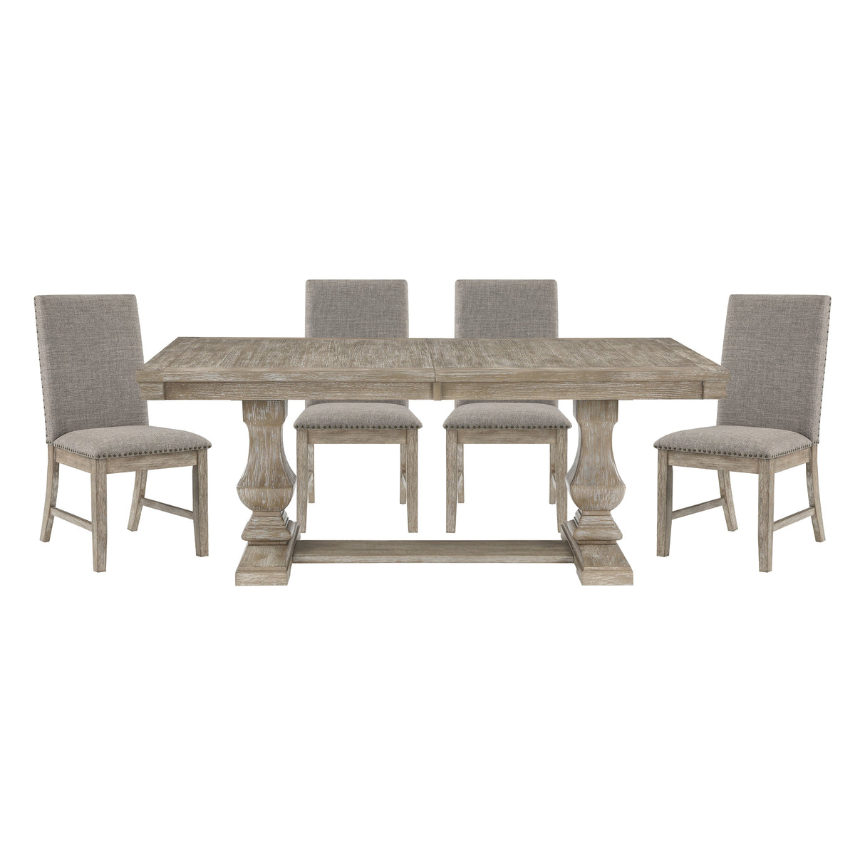 Southlake Brownish Gray Extendable Dining Set by Homelegance at Eve Furniture