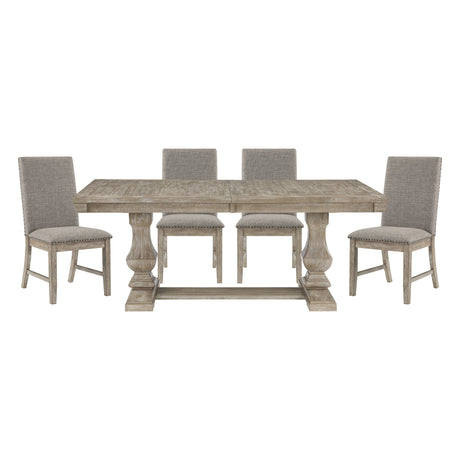Southlake Brownish Gray Extendable Dining Set by Homelegance at Eve Furniture
