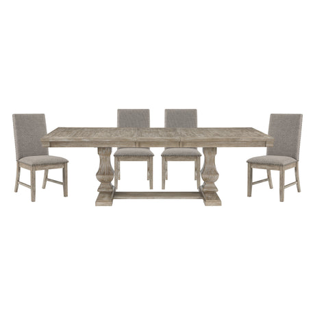 Southlake Brownish Gray Extendable Dining Set by Homelegance at Eve Furniture