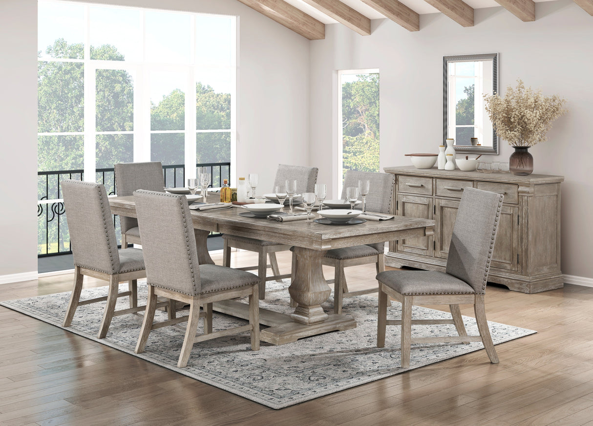 Southlake Brownish Gray Extendable Dining Set by Homelegance at Eve Furniture